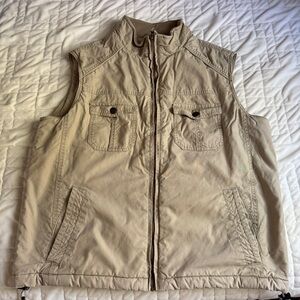 Red Head Mens Outdoor Work Vest Canvas Sherpa
Lined Full Zip Vest Sz L